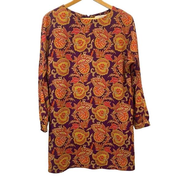 LOFT Paisley Long Sleeve Shift Dress - Women's SP - Picture 1 of 7